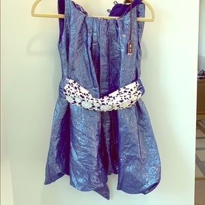Girls blue shimmer party dress
